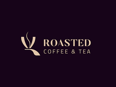 roasted coffee brand branding cafee café coffee coffee shop concept design identity logo luxe luxury monogram new roasted tea trademark