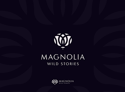 Magnolia Wild Stories agency brand branding floral flower garden green identity logo luxe luxury magnolia mark monogram new