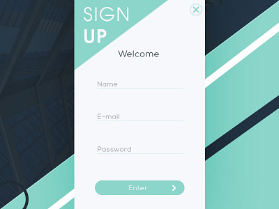 Signup brand design free kit ui web