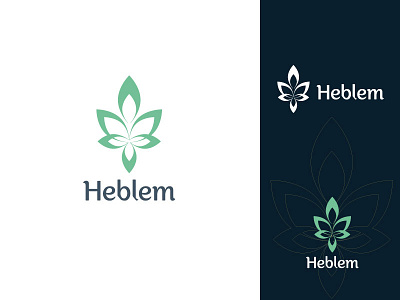 Heblem Logo agency beauty brand logo mark marketing marrakech monogram