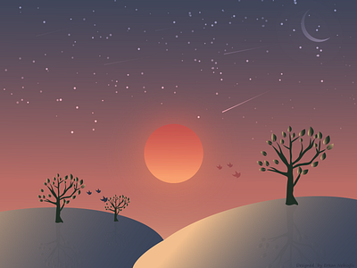 sunset sunset sunset illustrator vector art vector sunset