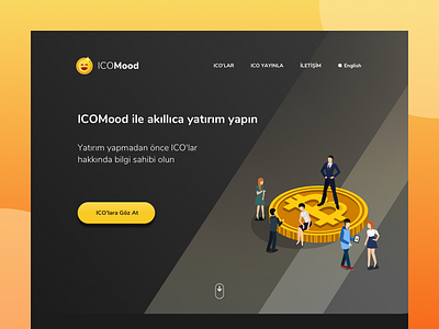 ICOMood Landing bitcoin ico landing page ui ux website
