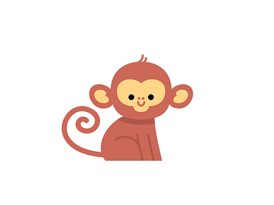 Monkey animal childrens illustration cute illustration kids illustration monkey vector