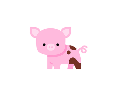 Pig animal childrens illustration cute farm illustration kids illustration pig piggy piglet vector