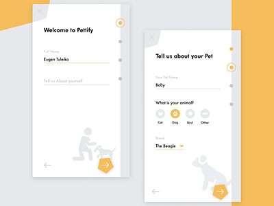 Registration Page #1 - Host For Pet App design figma greeting illustration introduction manual mobileapp ui ux web