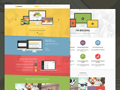 Boldial WP - Flat Creative Theme with 3D Portfolio colorful flat responsive svg theme typography wordpress