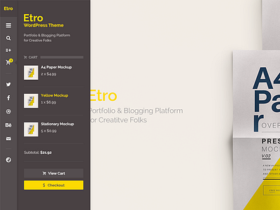 Etro - Quick bar expanded cart creative expanded quickbar sidebar sidenav theme widget wordpress