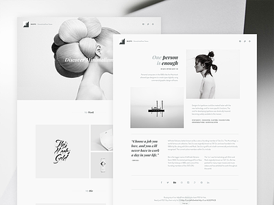 Inverto - Minimal WordPress Theme black clean decent minimal modern personal portfolio simple theme white wordpress