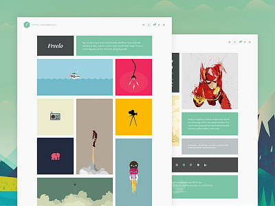 Freelo WP - Creative WordPress Portfolio Theme agency colors creative flat funky personal portfolio theme wordpress
