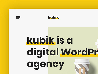 Kubik - Digital WordPress Agency design experimental ideas minimal portfolio wordpress