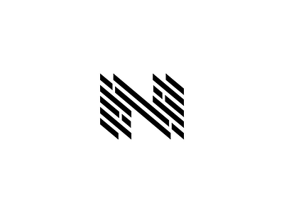 Nexus black brand branding design graphic icon letter logo mark n typography vector