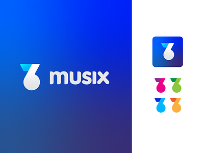 Musix brand design graphic icon inprogress logo music vector work