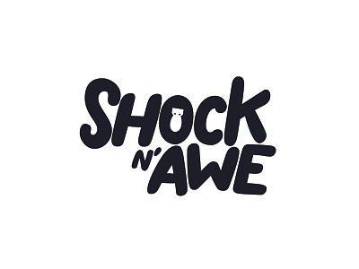 Shock N' Awe black brand branding design flat graphic icon illustration logo typography vector