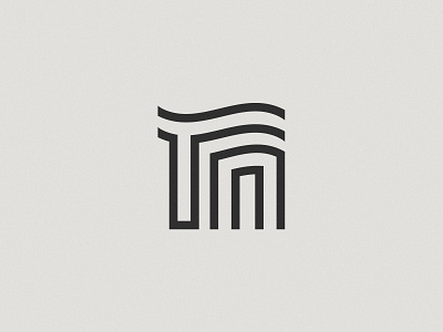 TN Monogram branding line logo monogram tn