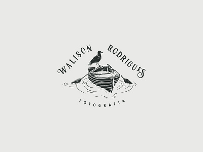 Logo Photographer - Walison Rodrigues boat branding handmade handrawn logo mark photographer logo vintage