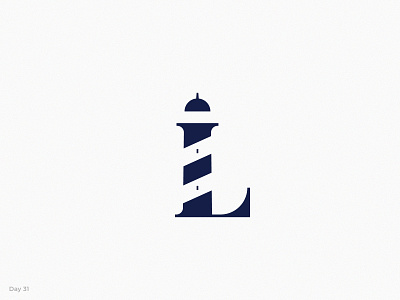 Lighthouse — Daily Logo #31 beacon challenge daily logo daily logo challenge dailylogochallenge graphic design lighthouse logo mark minimal