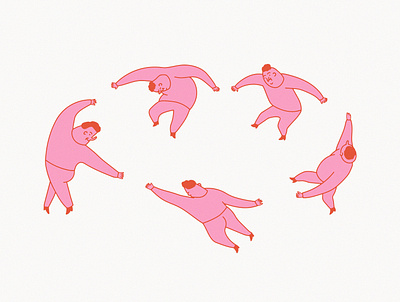dance cute dance illustration matisse pink