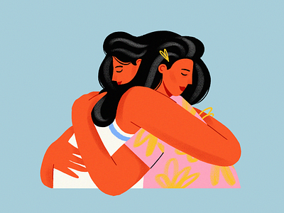 support colorful illustrator siblings sisters support women
