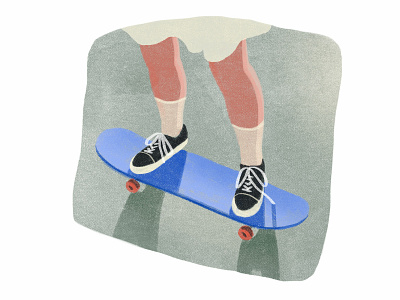 Deadbeat Summer illustration legs pastel photoshop skateboarding socks sunny day