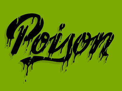 Poison design halloween illustration letter lettering procreate typography word