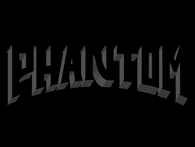 Phantom design halloween illustration letter lettering procreate typography word
