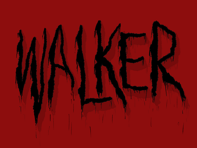 Walker design halloween illustration letter lettering procreate typography word