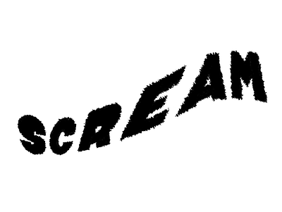 Scream design halloween illustration letter lettering procreate typography word