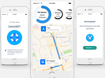 Journey App Design app ios public transport safety ttc ux