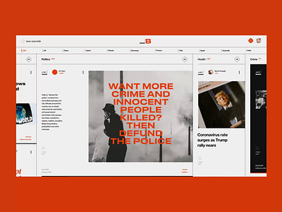 News site - motion concept design news newspaper politics site ui ux web