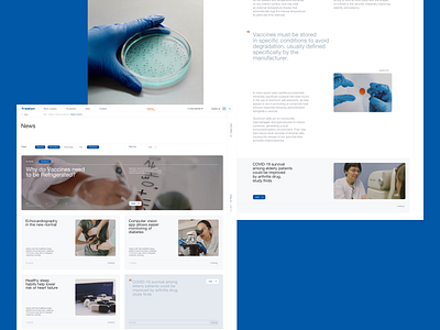 Treaton - other pages catalog clean clinic design devices health medical medical equipment medicine minimalistic news site ui ux web