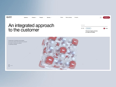 Git ver.2 3d clean company concept corporate design integration minimalistic site solutions ui ux visualization web