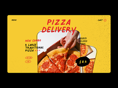 Pizza concept concept delivery design food pizza promo site ui ux web