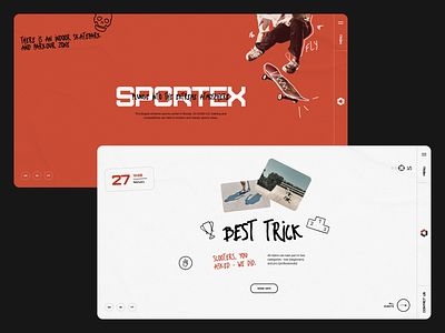 Sportex main adrenaline bmx complex design draw events extreme illustration main scooters site skate sport ui ux web