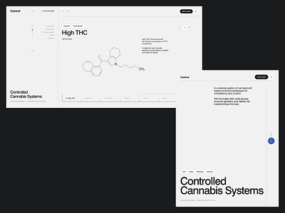 Control cannabis clean concept design medical minimalistic site ui ux web