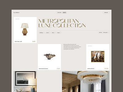 Luxdeco Concept catalog clean concept design furniture site ui ux web