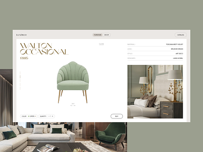 Luxdeco concept clean collection concept design furniture item shop site store ui ux web