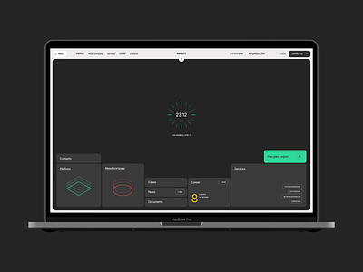 Impact concept / Menu clean concept design menu monitoring platform site ui ux web