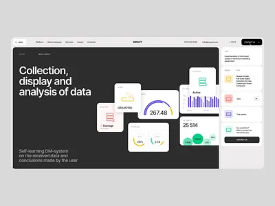 Impact concept / Motion clean concept design monitoring motion site system ui ux web