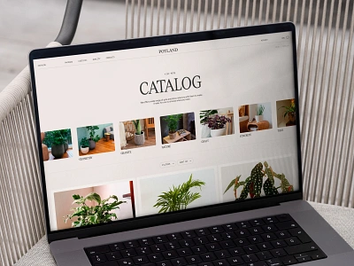 Potland / Catalog catalog clean decor design flowers pots site store ui ux web