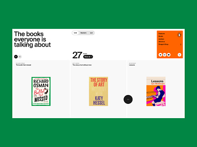 Penguin publish house concept books clean concept design products publish site ui ux web