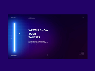 Spectrum concept business clean concept design education site training ui ultraviolet uvlamp web