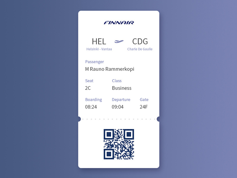 Air tickets by Larry . Y on Dribbble