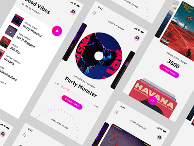 Music Playlist Concept Extras app cards colorful concept freebie interaction iphone x music playlist ui ux