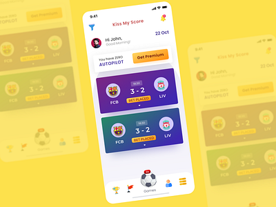 Football Soccer Bids App design