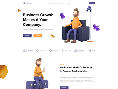 Grow your business - Business Solutions Startup clean figma ui user experience user interface user interface designer