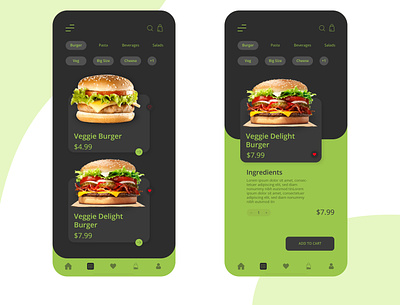 Food App app brand design figma flat food food and drinks food app illustrator type ui ux