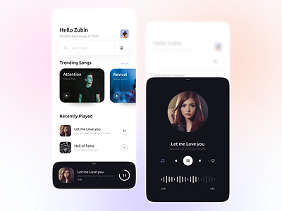 Music app design appdesign clean design ios mobieapp mobiledesign music musicapp musicplayer musicui song ui uidesign ux uxdesign