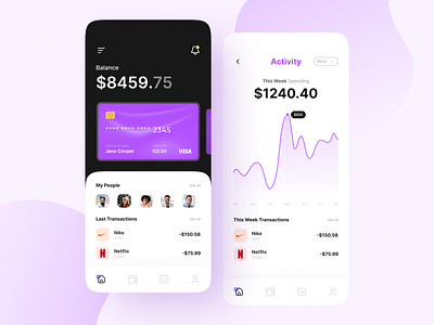 Finance app design