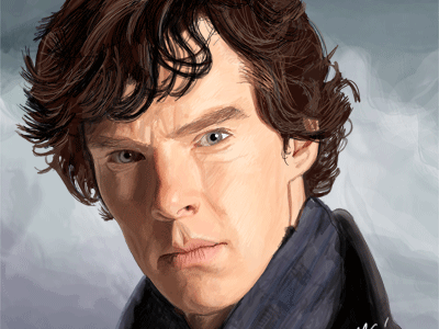 Benedict Cumberbatch art digital digital art painting