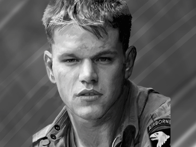 Matt Damon art artwork digital painting